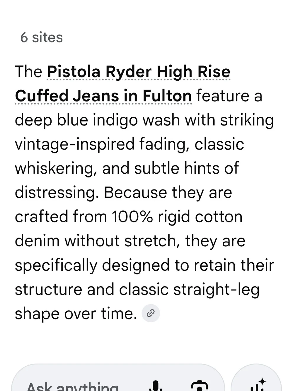 Pistola Ryder High Rise Cuffed Straight Jean In Fulton - Picture 15 of 16